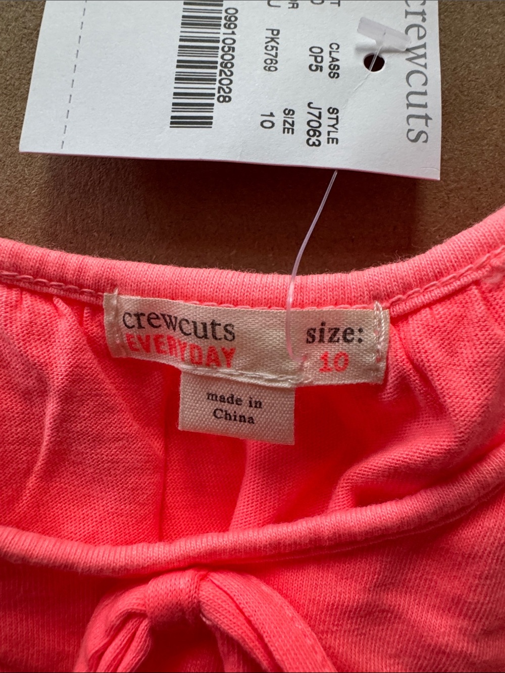 NWT Crewcuts Coral Pink Ruffle Tiered Top - Picture 2 of 6